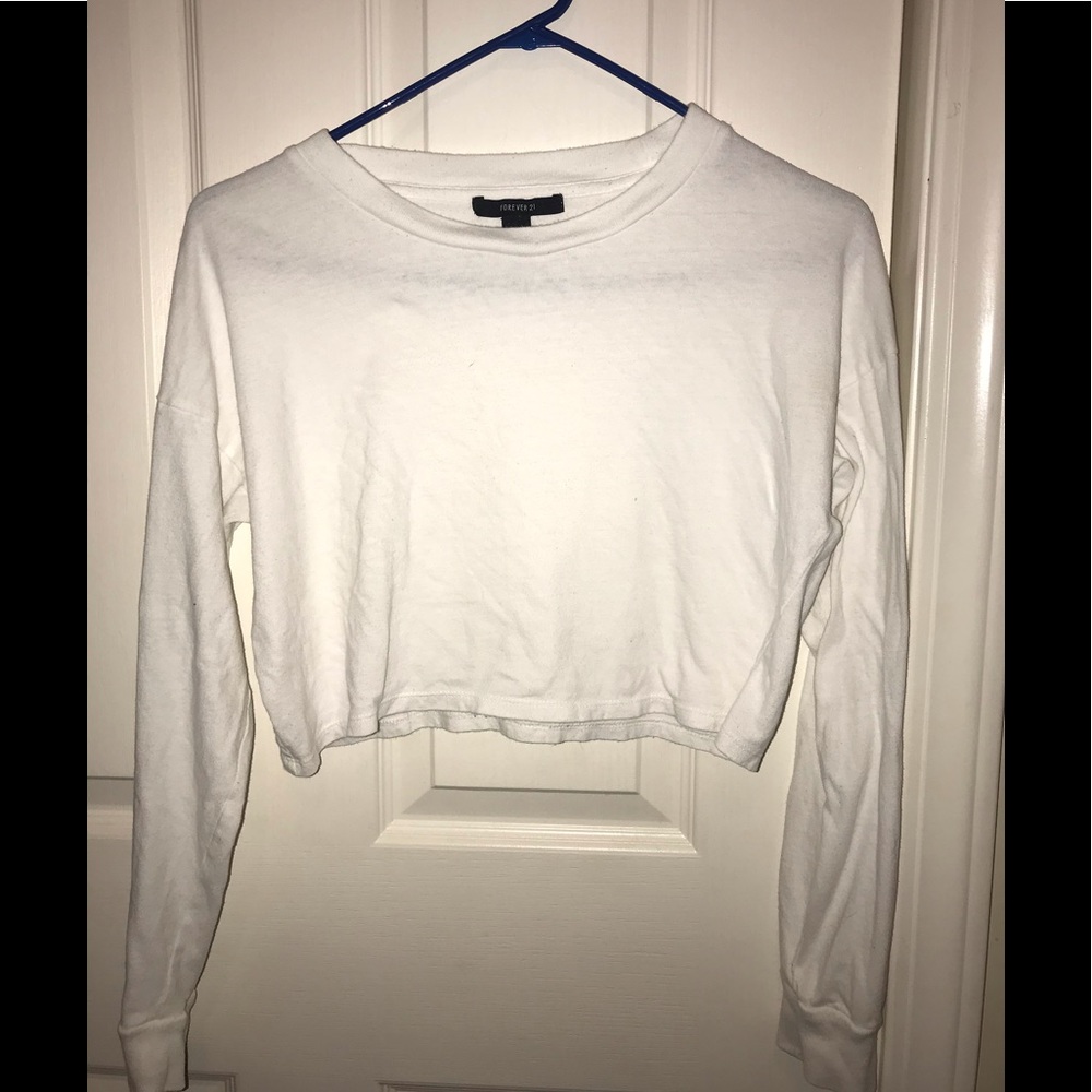 White cropped long sleeve